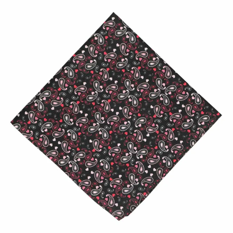 Paisley Heart Pocket Square sold by TieMart