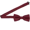 Burgundy Band Collar Bow Tie sold by TieMart