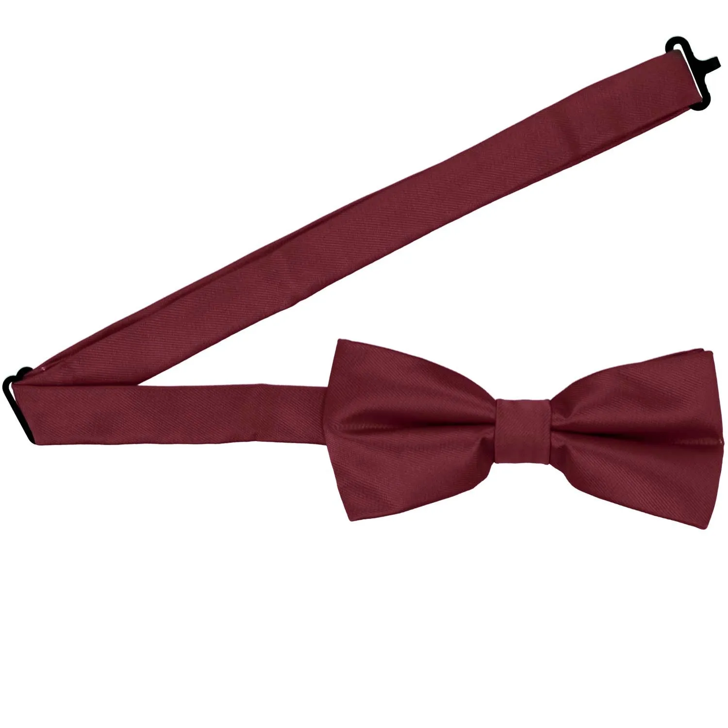 Burgundy Band Collar Bow Tie sold by TieMart product image thumbnail 3