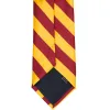 Crimson Red and Golden Yellow Striped Tie sold by TieMart