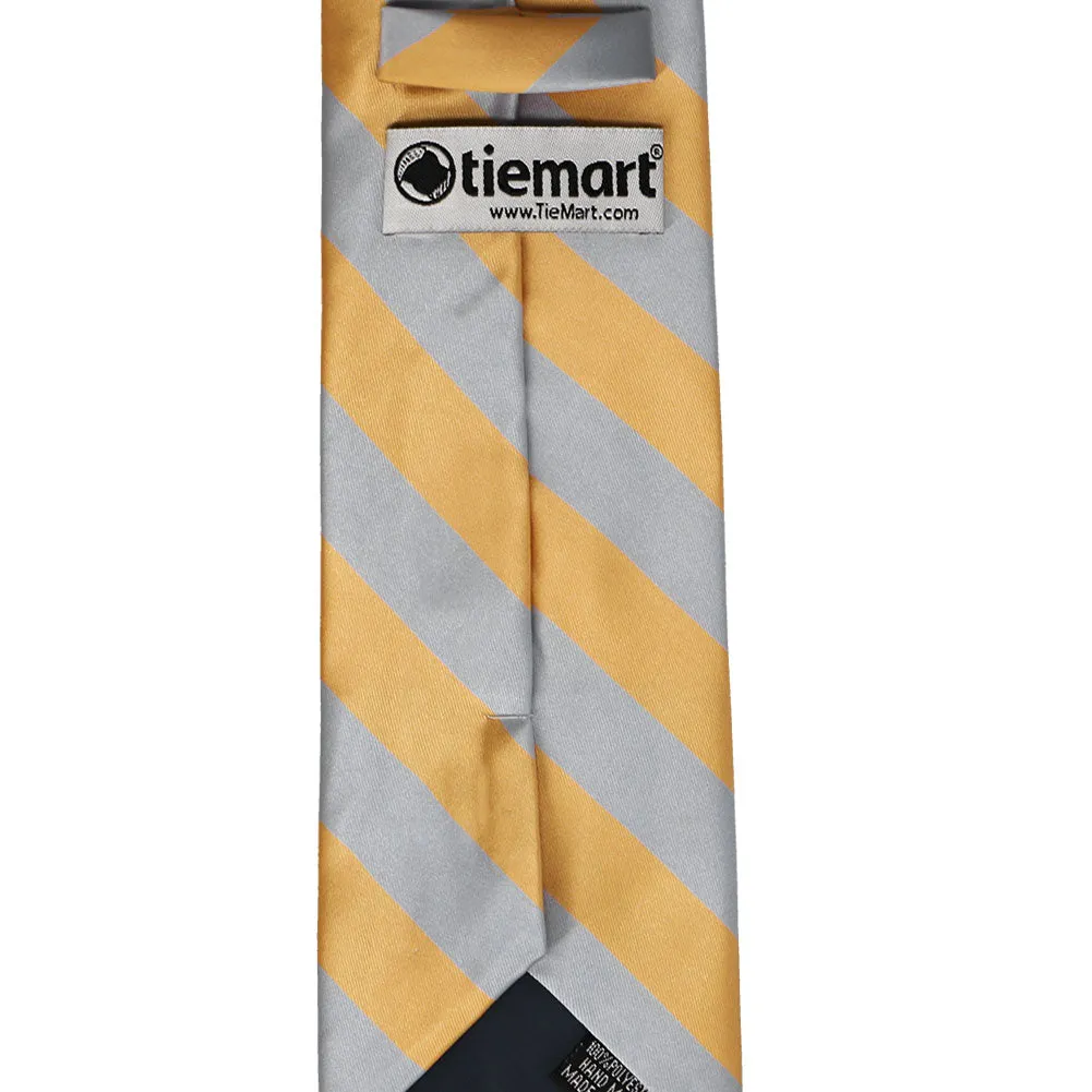 Honey Gold and Silver Striped Tie sold by TieMart product image thumbnail 4