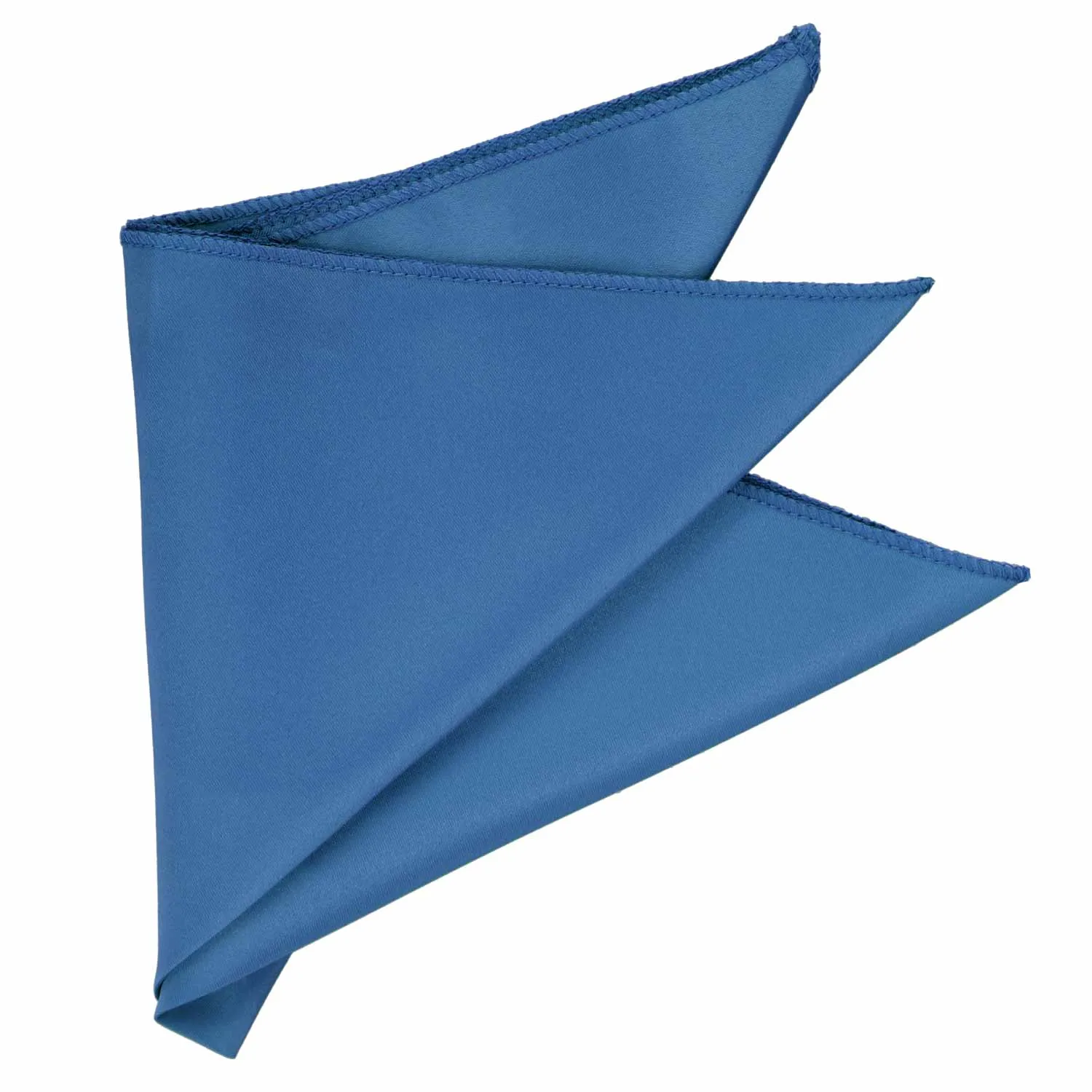 Blue Solid Color Pocket Square sold by TieMart product image thumbnail 3