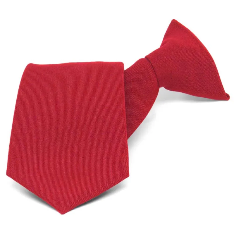 Red Clip-On Uniform Tie sold by TieMart