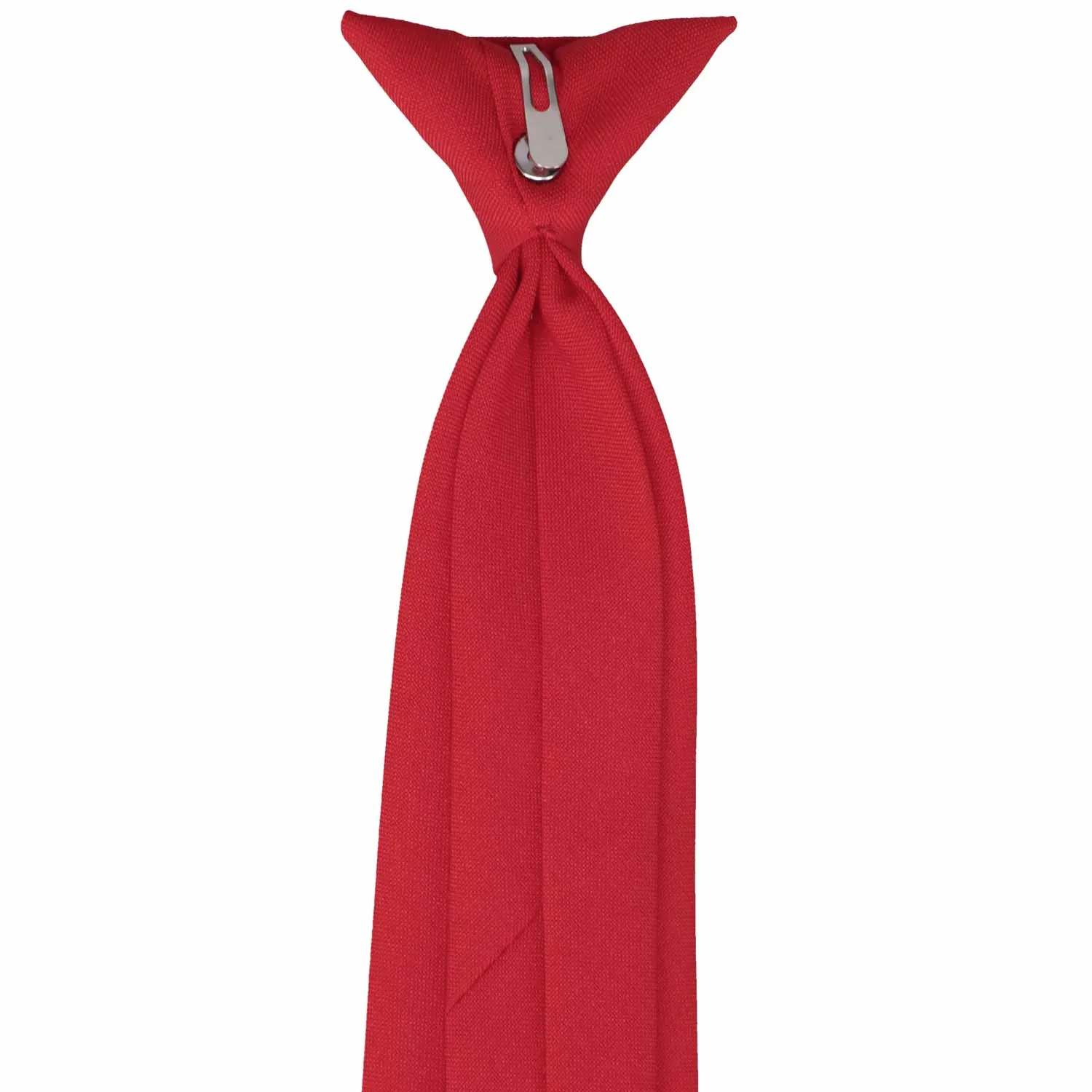 Red Clip-On Uniform Tie sold by TieMart product image thumbnail 4