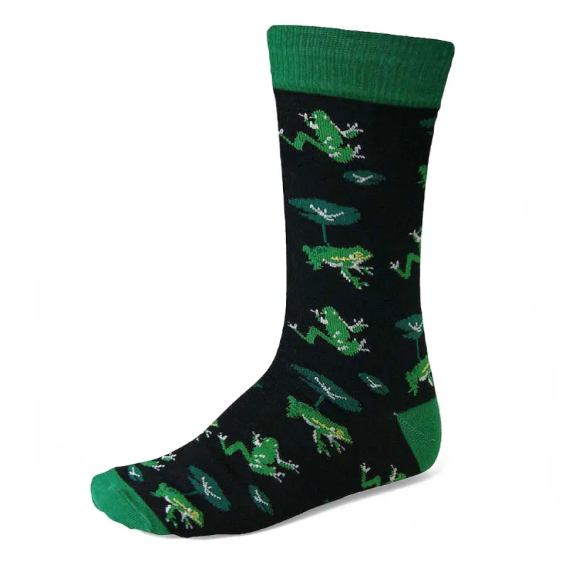 Men's Green Frog Socks sold by TieMart