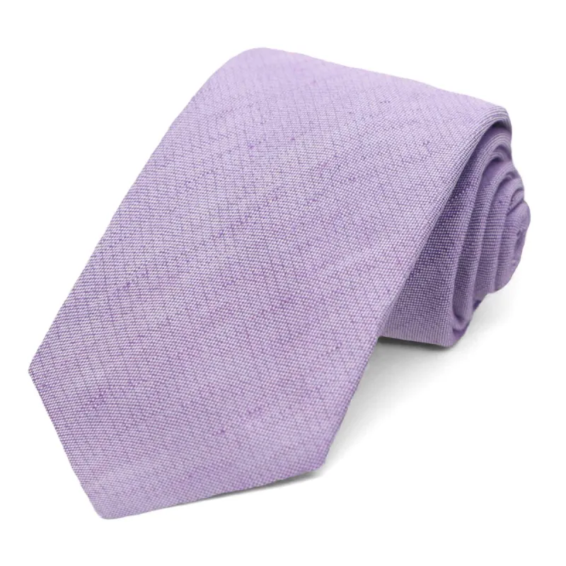 Purple Regency Linen/Silk Narrow Necktie, 3" Width sold by TieMart