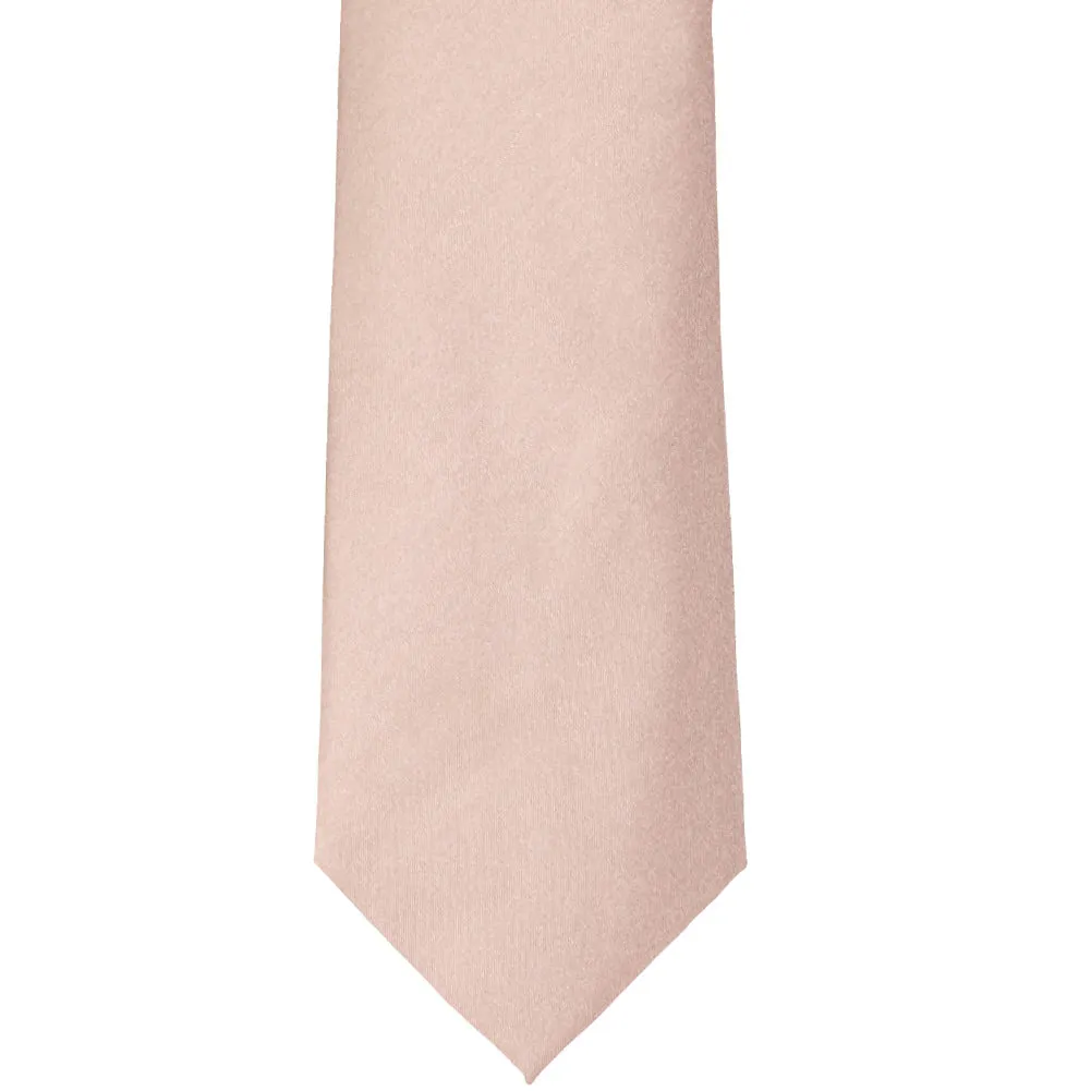 Blush Pink Solid Color Necktie sold by TieMart product image thumbnail 3