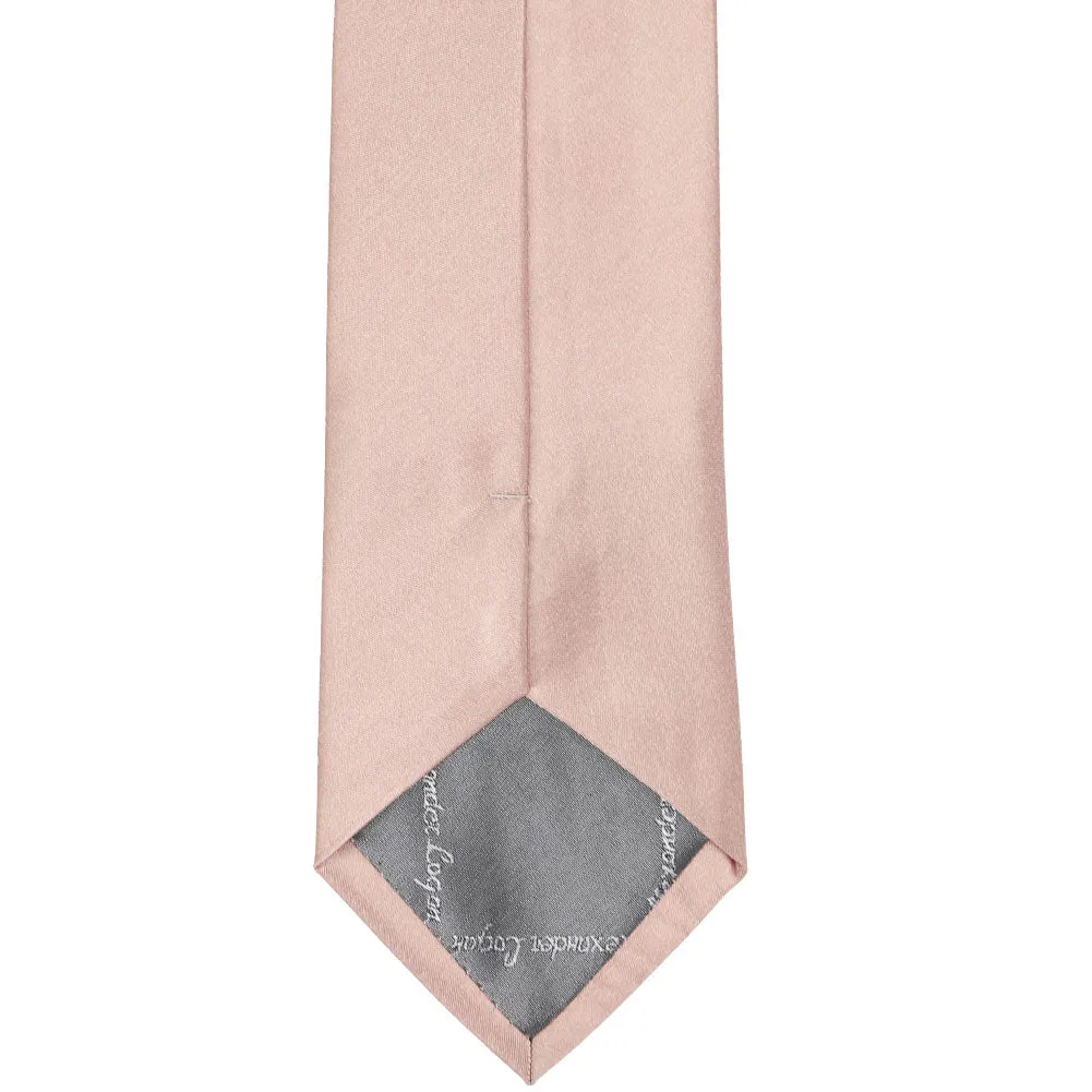 Blush Pink Solid Color Necktie sold by TieMart product image thumbnail 5