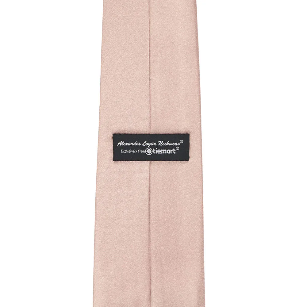 Blush Pink Solid Color Necktie sold by TieMart product image thumbnail 4