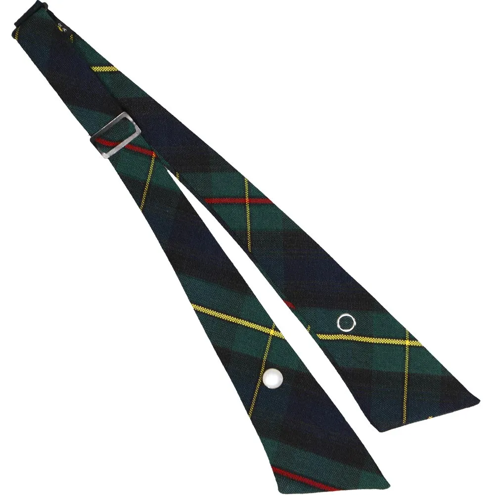 Hunter Green and Navy Blue Plaid Crossover Tie sold by TieMart product image thumbnail 3