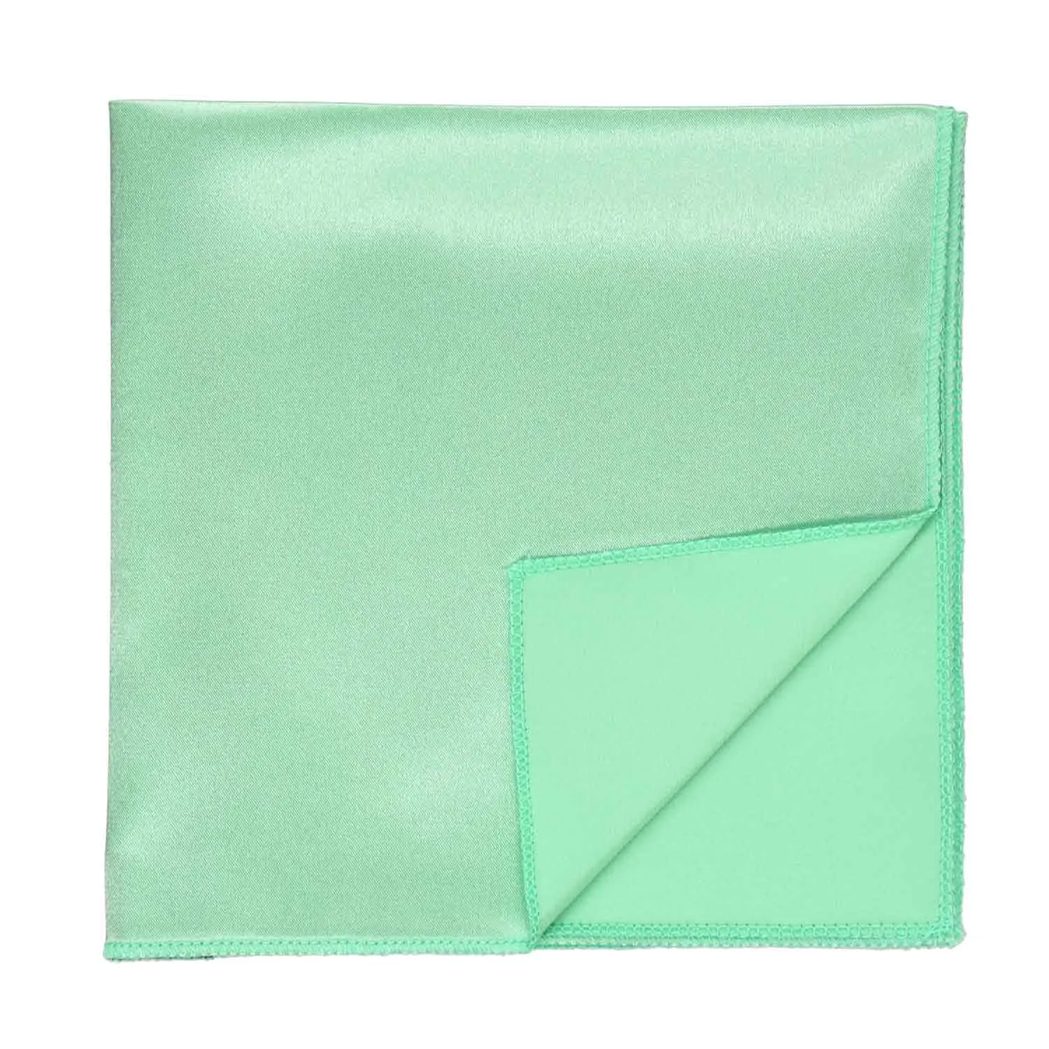 Seafoam Solid Color Pocket Square sold by TieMart product image thumbnail 2