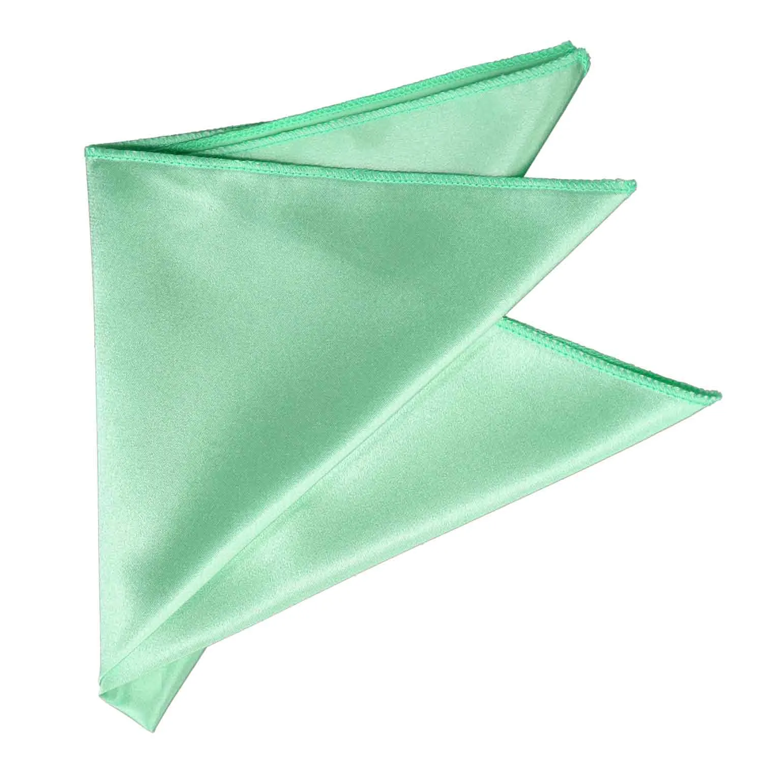 Seafoam Solid Color Pocket Square sold by TieMart product image thumbnail 3