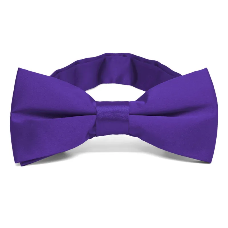 Amethyst Purple Band Collar Bow Tie sold by TieMart