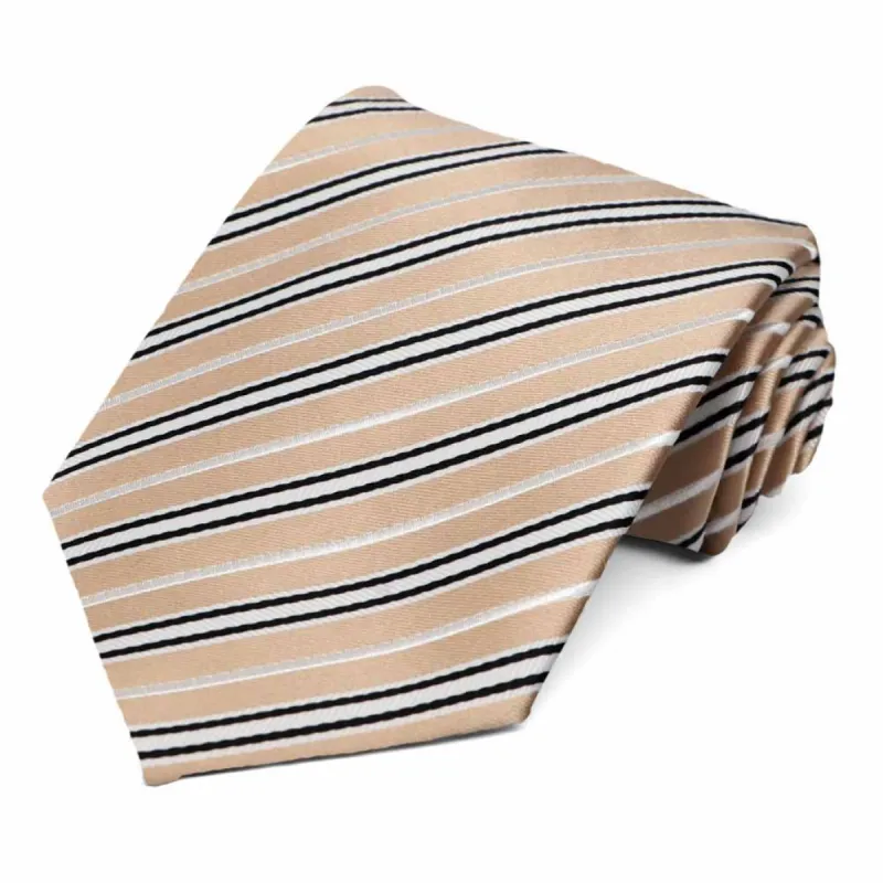 Bronze Superior Striped Necktie sold by TieMart