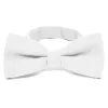 White Matte Finish Bow Tie sold by TieMart