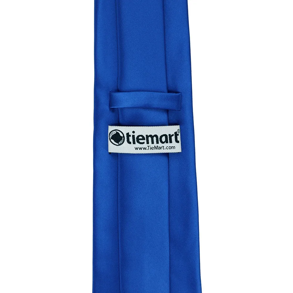 Horizon Blue Premium Solid Color Necktie sold by TieMart product image thumbnail 4