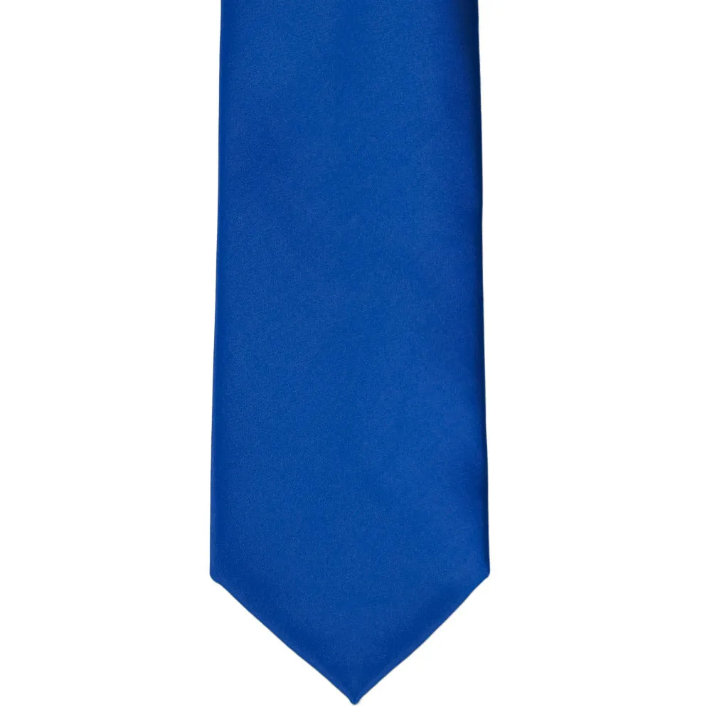 Horizon Blue Premium Solid Color Necktie sold by TieMart product image thumbnail 3