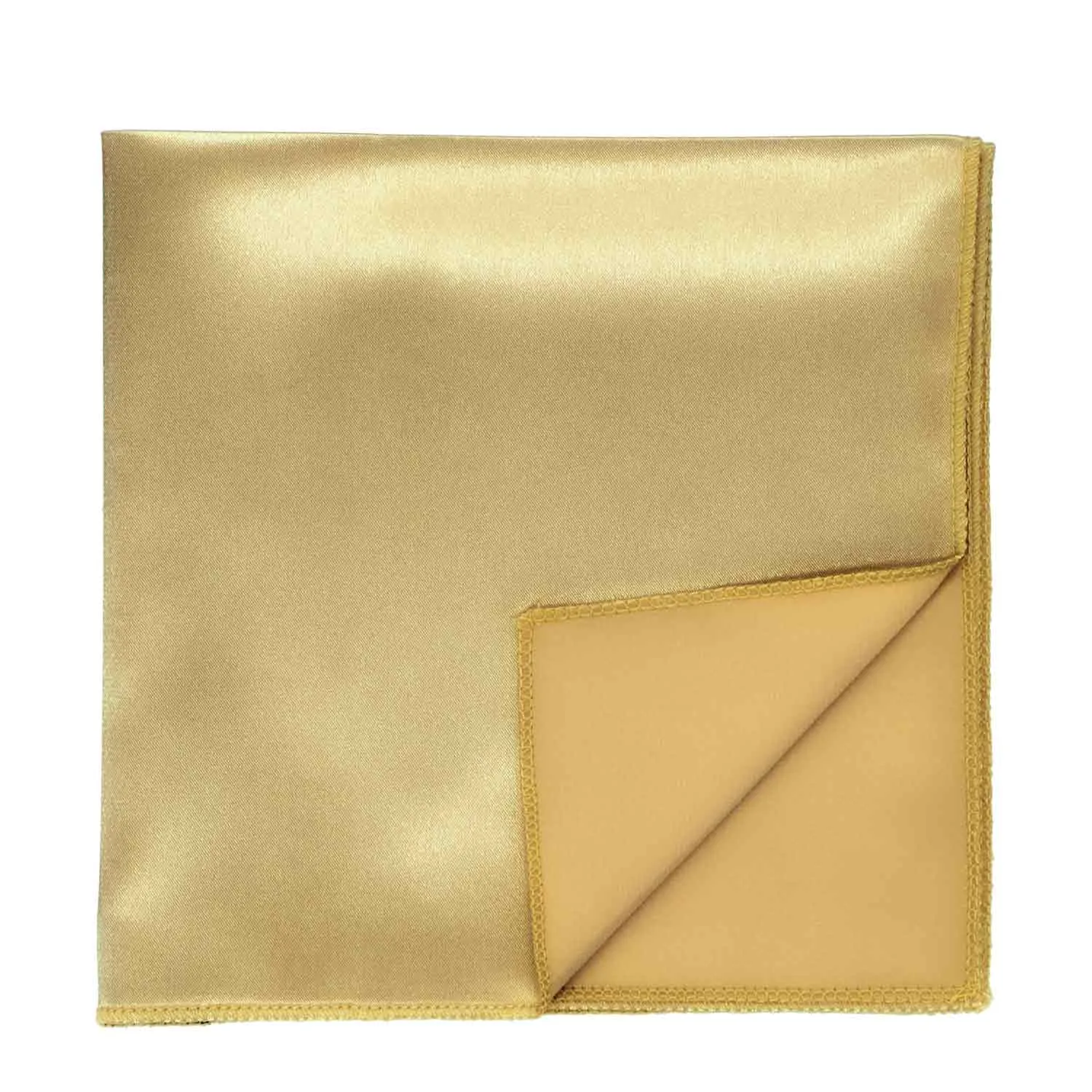 Pale Gold Basic Pocket Square sold by TieMart product image thumbnail 2