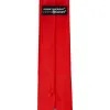 Red Slim Solid Color Necktie, 2.5" Width sold by TieMart
