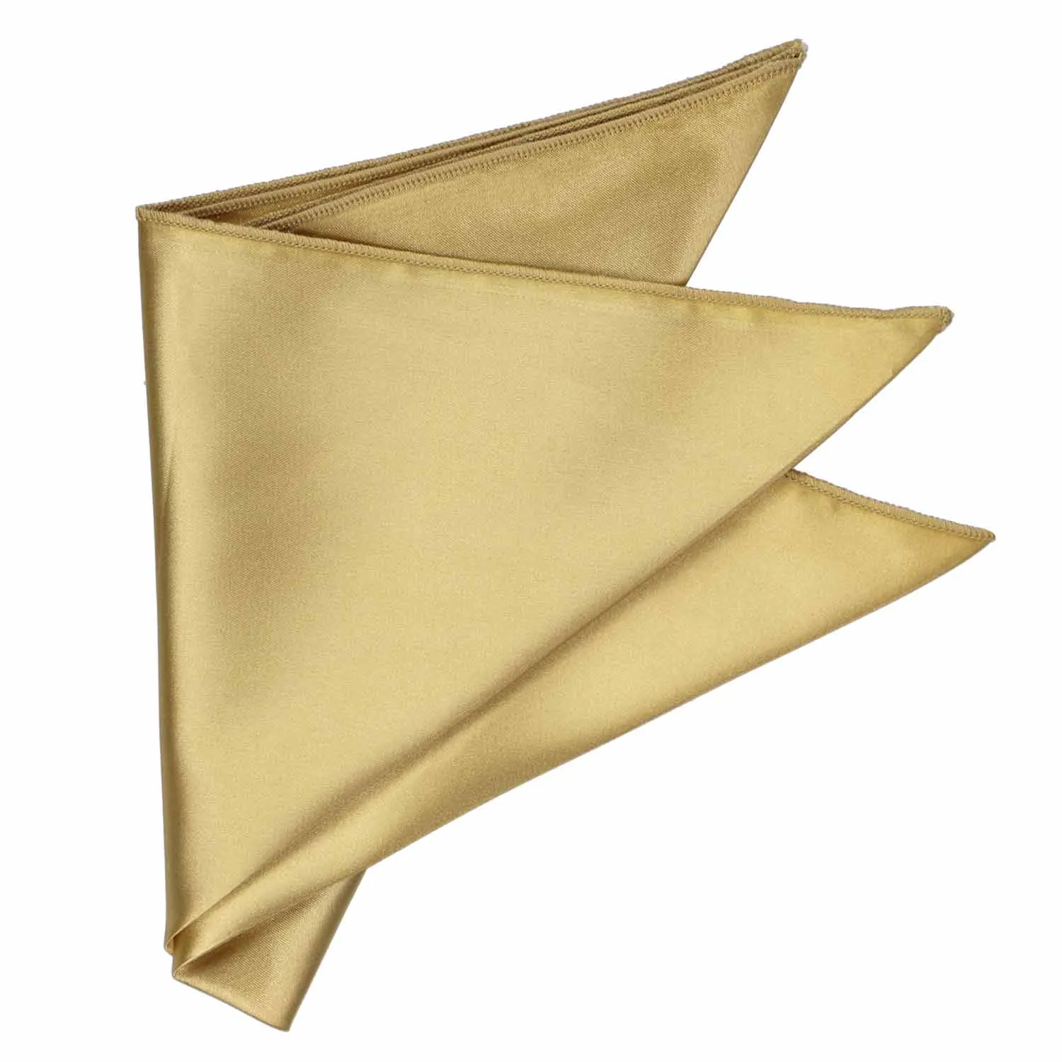 Pale Gold Basic Pocket Square sold by TieMart product image thumbnail 3