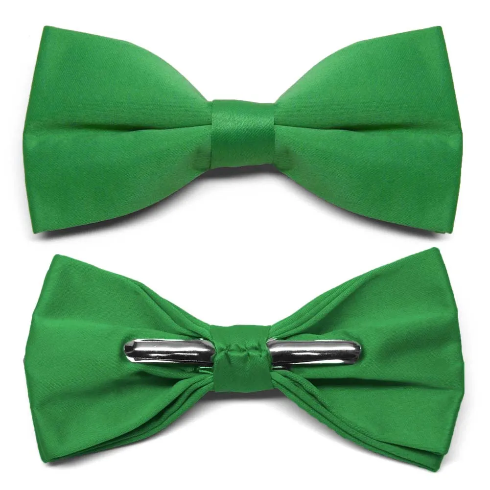 Irish Green Clip-On Bow Tie sold by TieMart