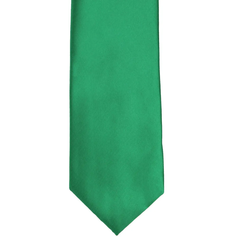 Kelly Green Extra Long Solid Color Necktie sold by TieMart product image thumbnail 2