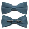 Loch Blue Clip-On Bow Tie sold by TieMart