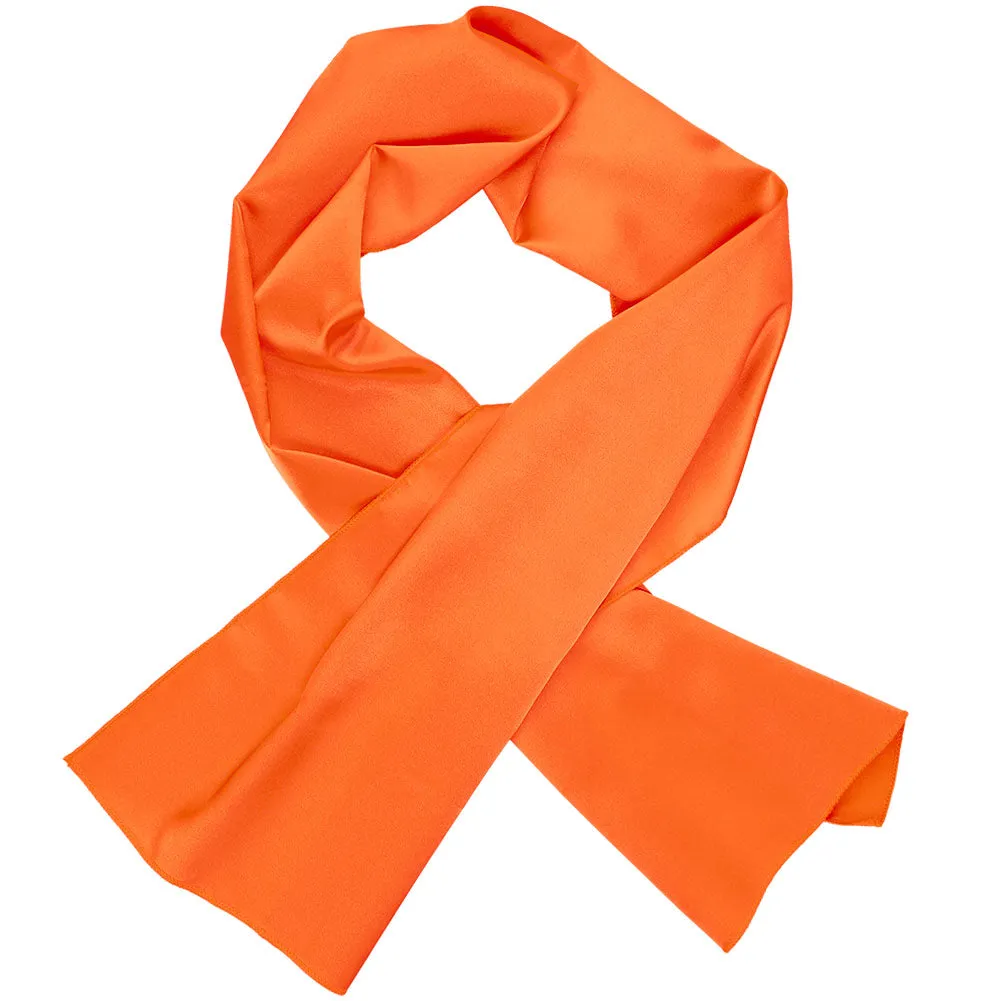 Neon Orange Solid Color Scarf sold by TieMart product image thumbnail 2