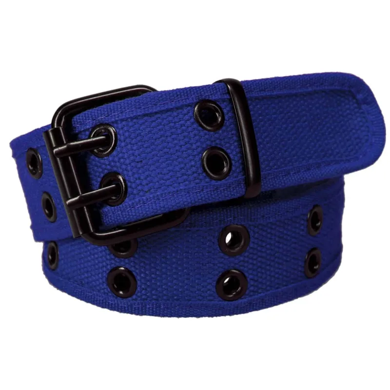 Royal Blue Double Grommet Belt sold by TieMart