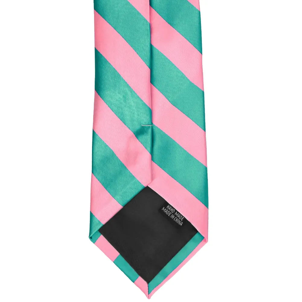 Mermaid and Pink Striped Tie sold by TieMart product image thumbnail 5