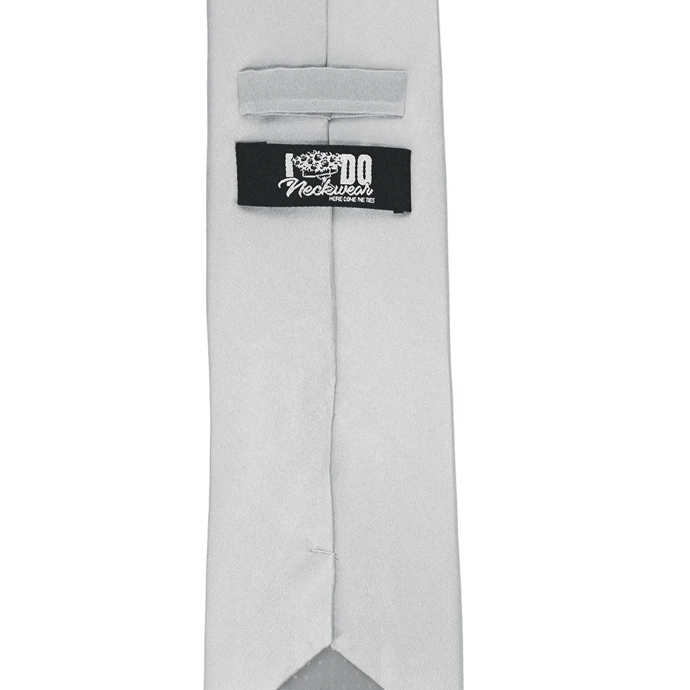 Silver Silk Necktie sold by TieMart product image thumbnail 3