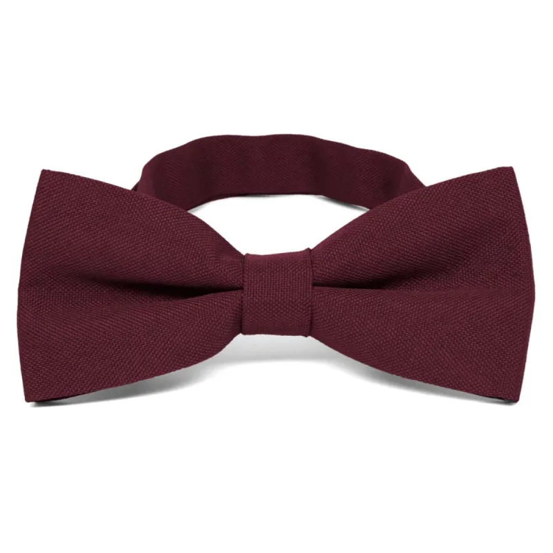 Dark Burgundy Matte Finish Bow Tie sold by TieMart
