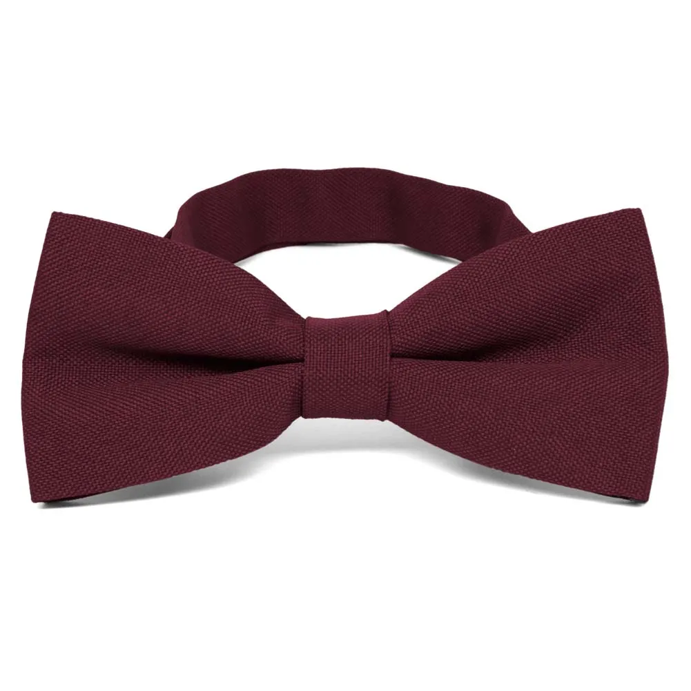 Dark Burgundy Matte Finish Bow Tie sold by TieMart