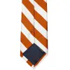 Burnt Orange and White Striped Tie sold by TieMart
