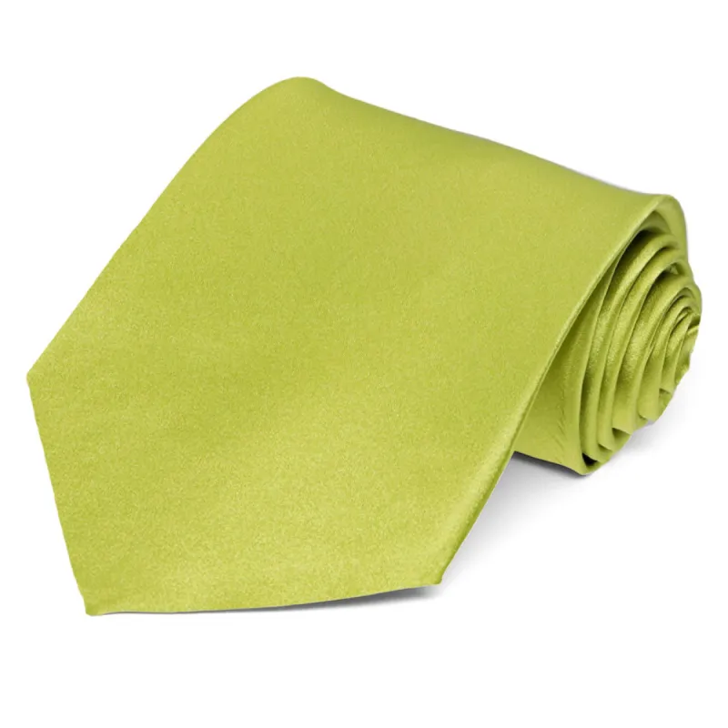 Chartreuse Silk Extra Long Necktie sold by TieMart