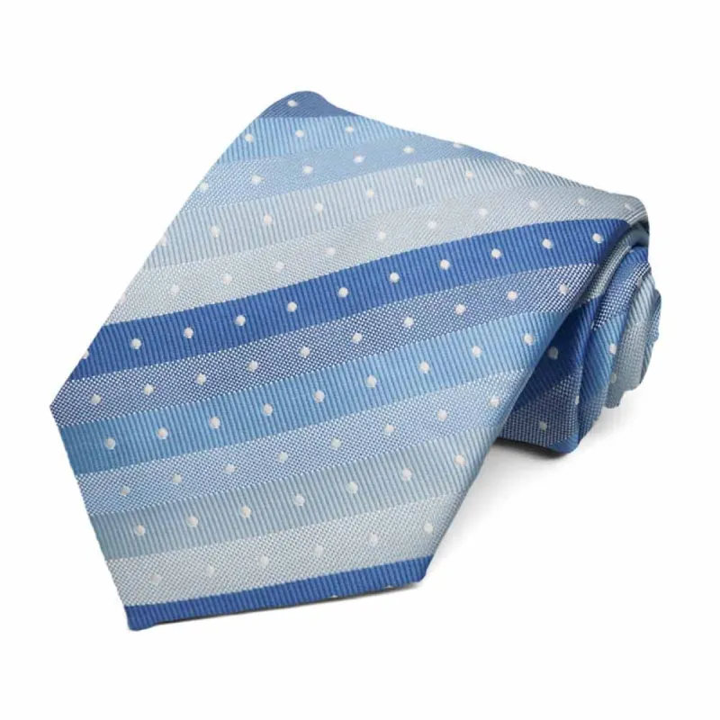 Blue Manchester Striped Necktie sold by TieMart