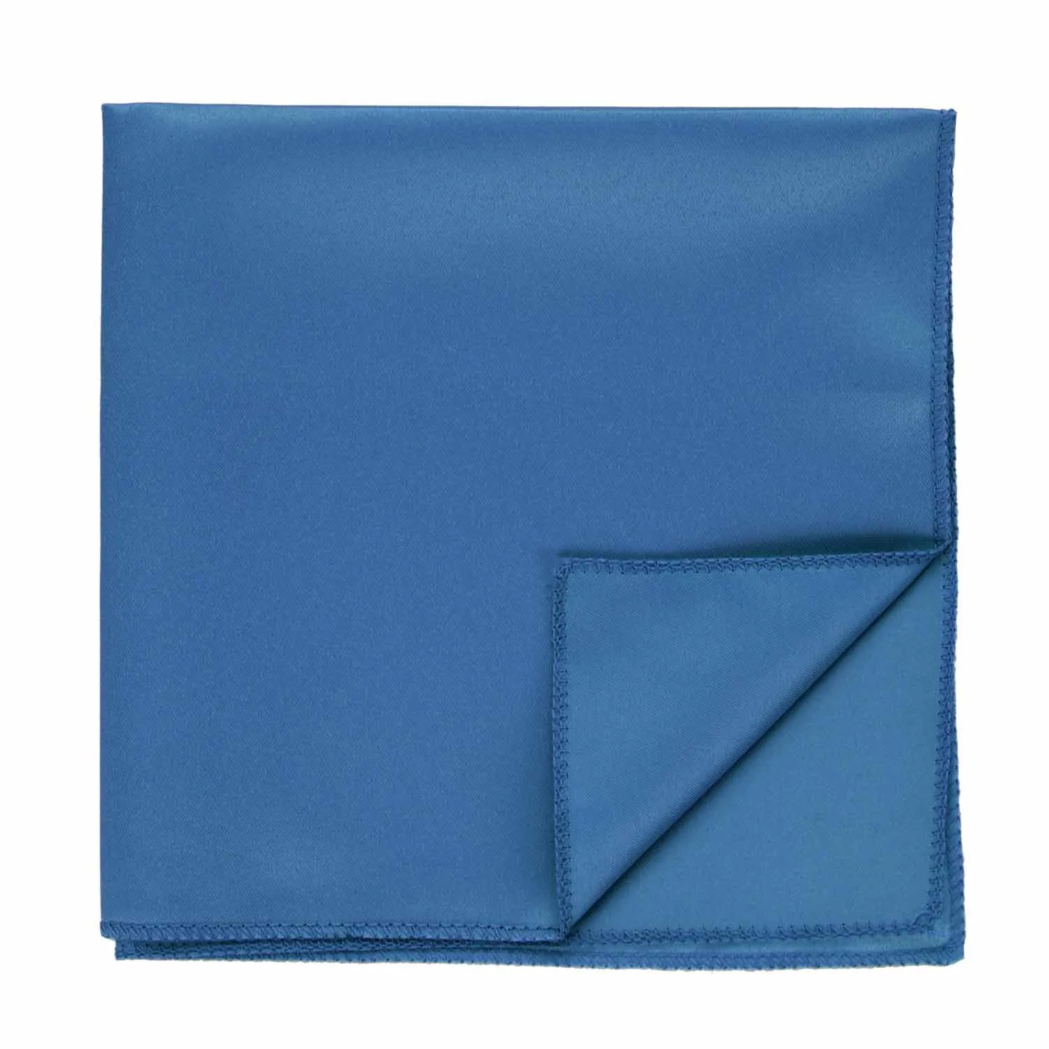 Blue Basic Pocket Square sold by TieMart product image thumbnail 2
