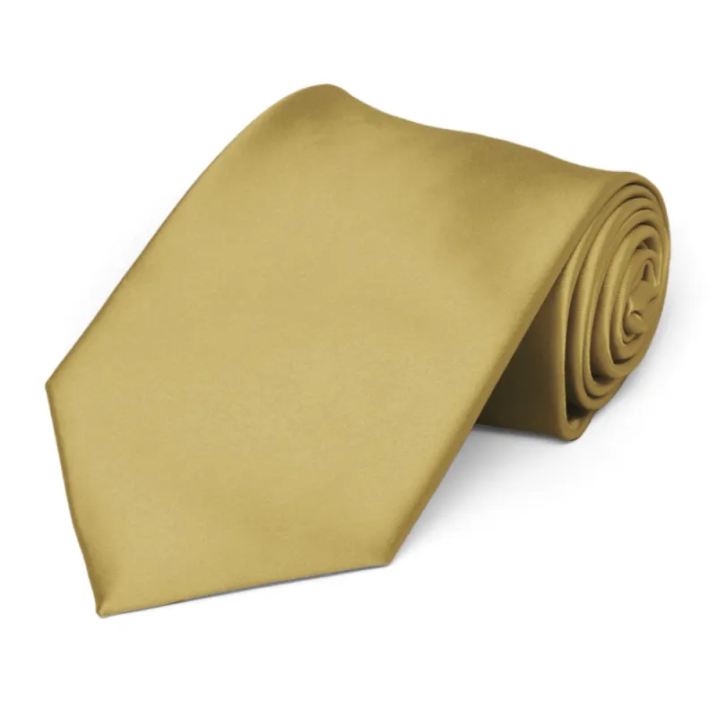 Light Gold Premium Solid Color Necktie sold by TieMart
