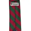 Crimson Red and Hunter Green Striped Tie sold by TieMart