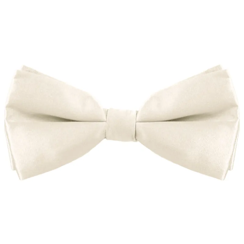 Ivory Silk Bow Tie sold by TieMart