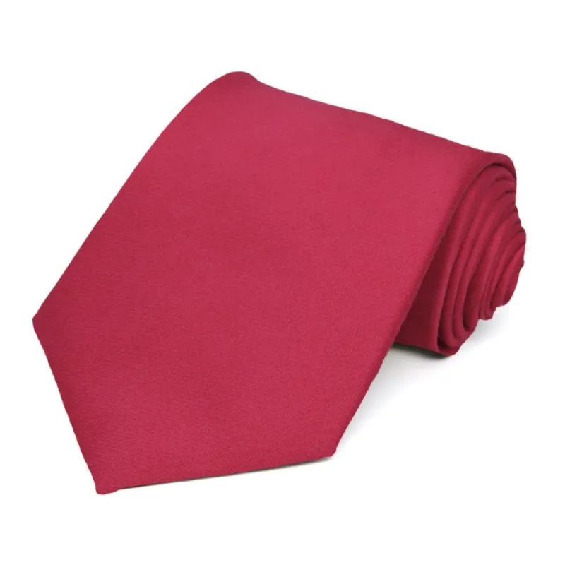 Red Cotton/Silk Extra Long Necktie sold by TieMart