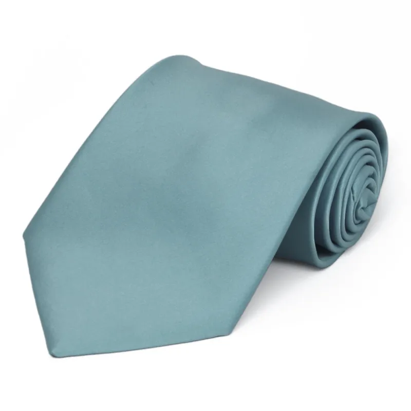 Mystic Blue Premium Solid Color Necktie sold by TieMart