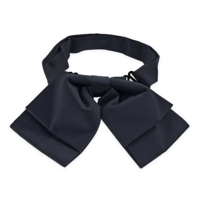 Dark Navy Blue Floppy Bow Tie sold by TieMart