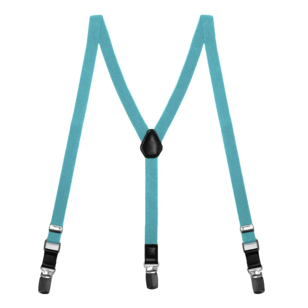 Turquoise Skinny Suspenders sold by TieMart