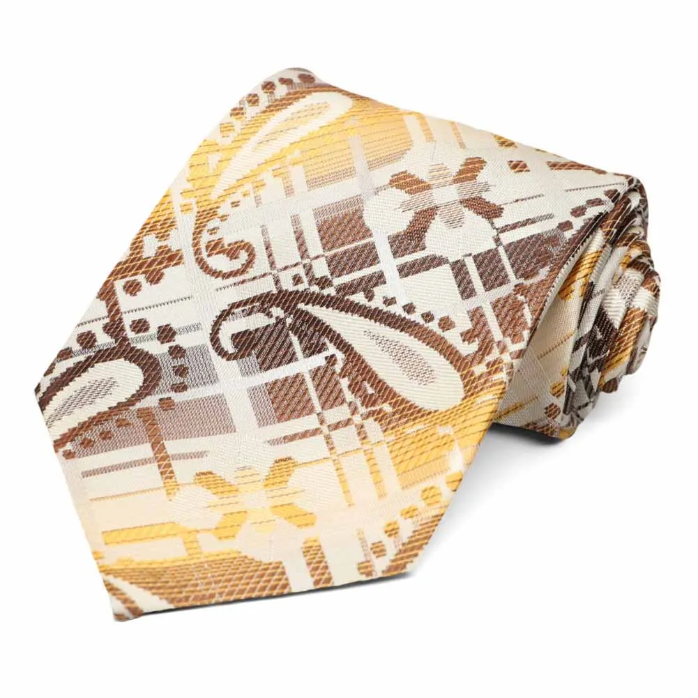 Pearl Belmont Paisley Necktie sold by TieMart