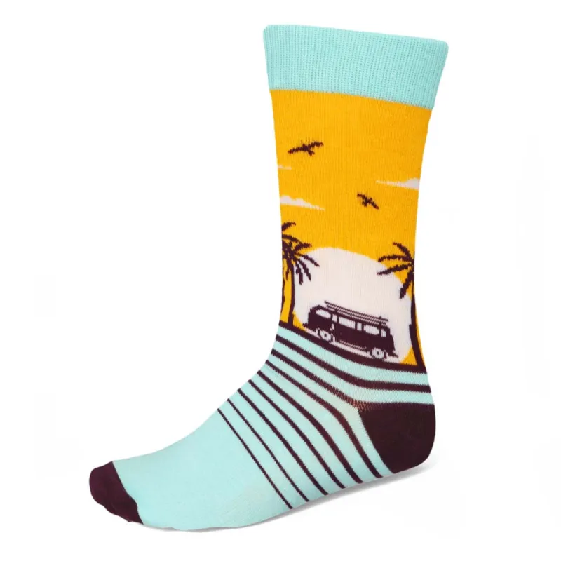Men's Tropical Sunset Socks sold by TieMart
