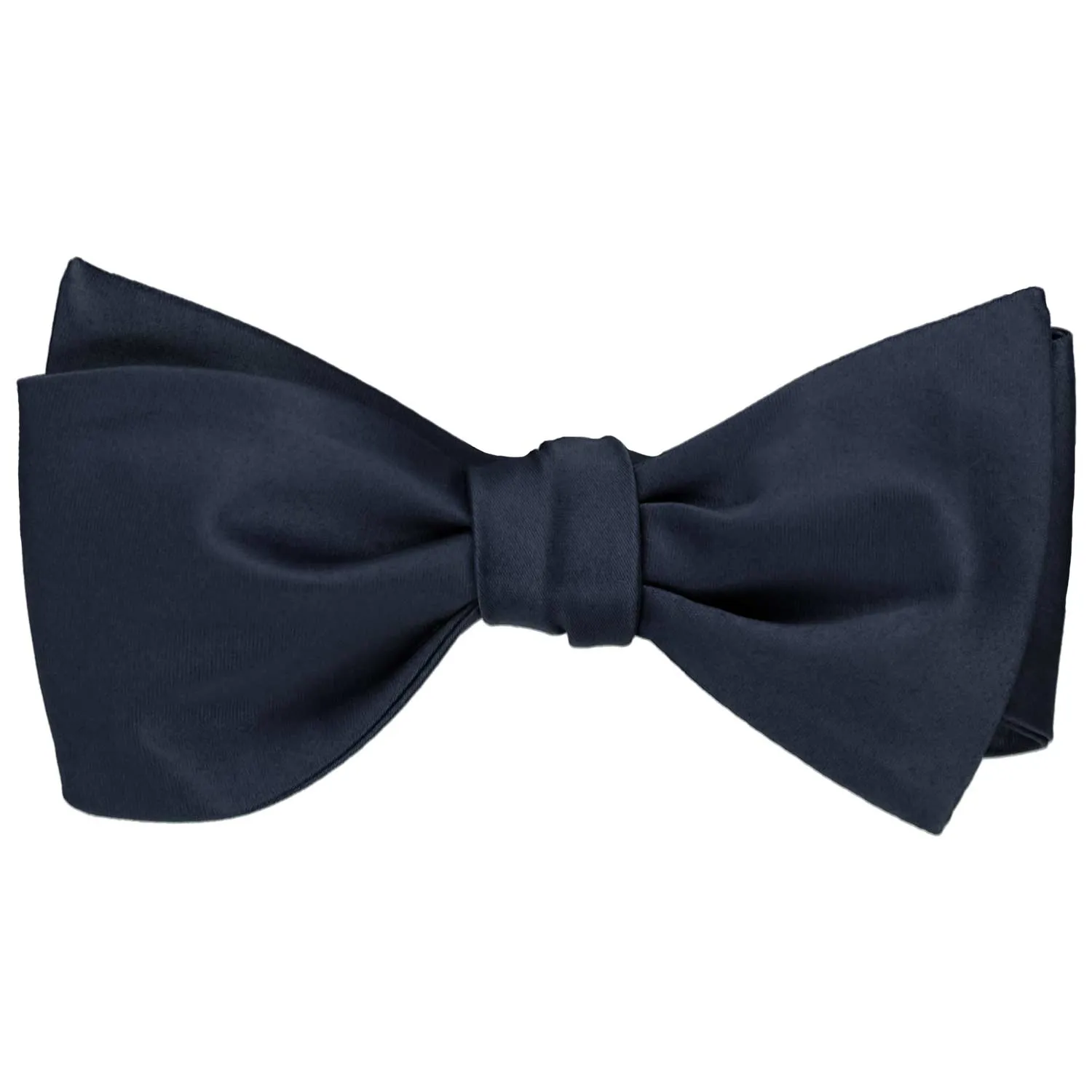 Dark Navy Blue Self-Tie Bow Tie sold by TieMart product image thumbnail 2