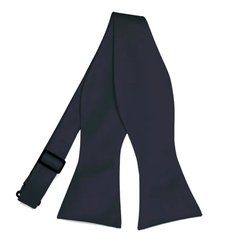 Dark Navy Blue Self-Tie Bow Tie sold by TieMart