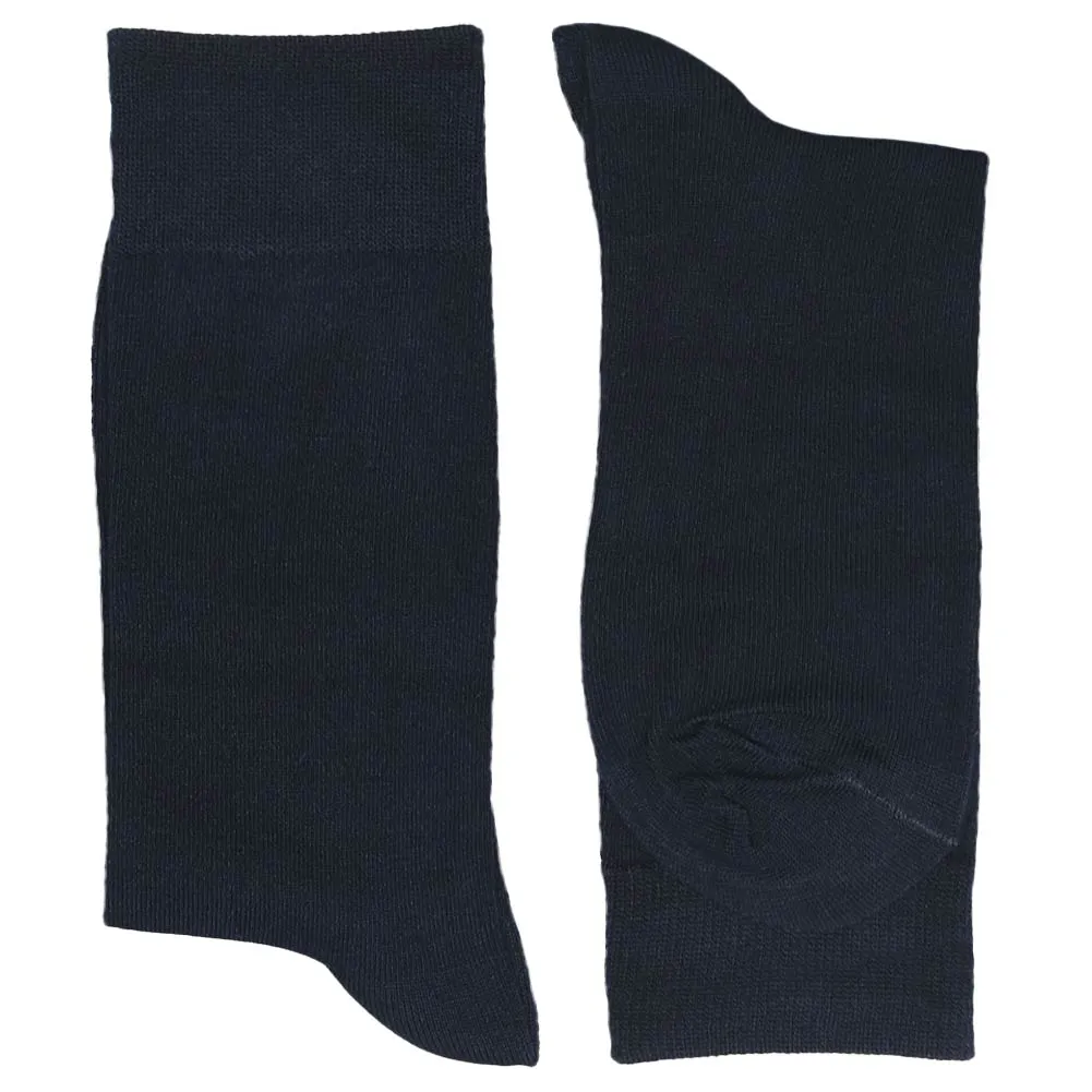 Men's Navy Blue Bamboo Dress Socks sold by TieMart product image thumbnail 2