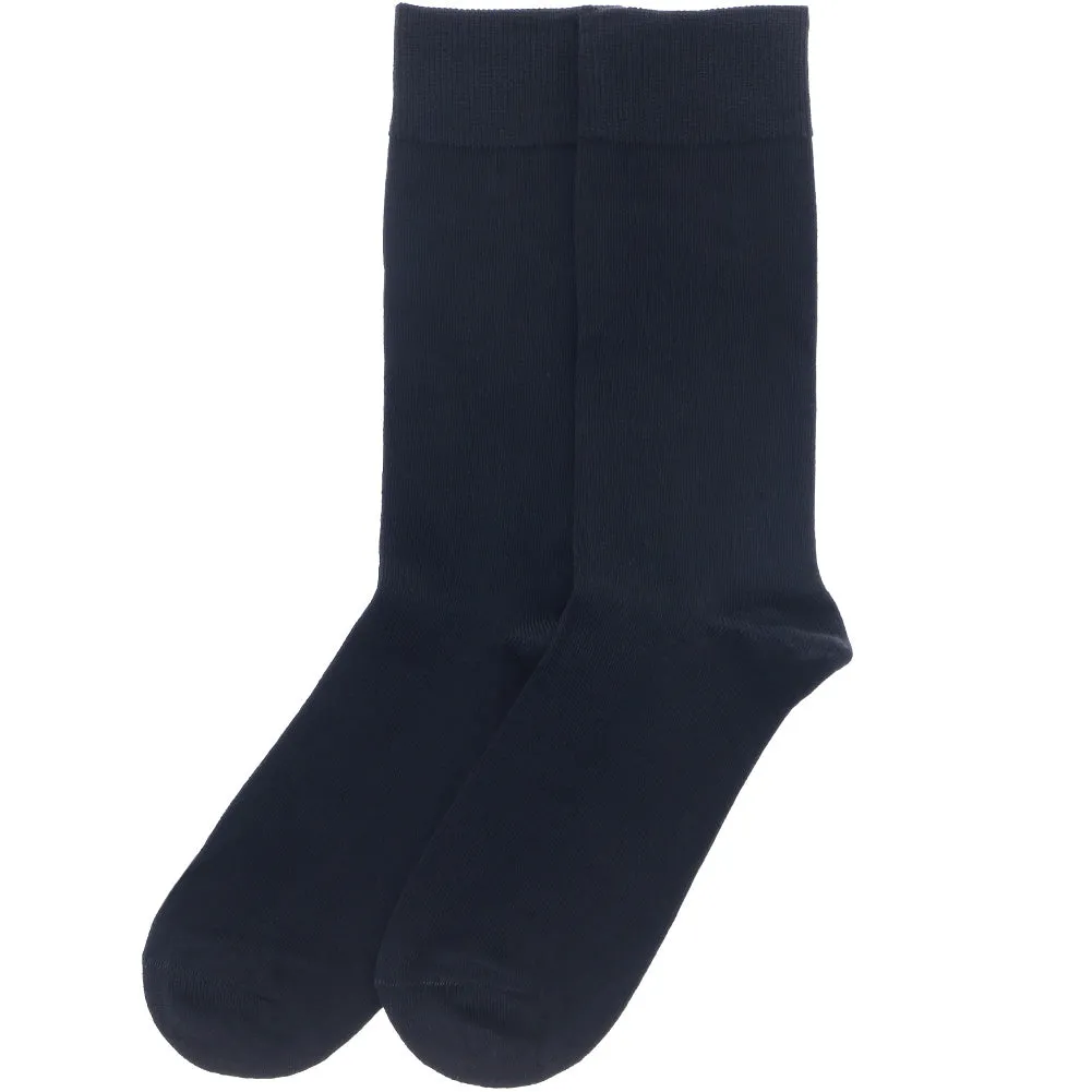 Men's Navy Blue Bamboo Dress Socks sold by TieMart product image thumbnail 3